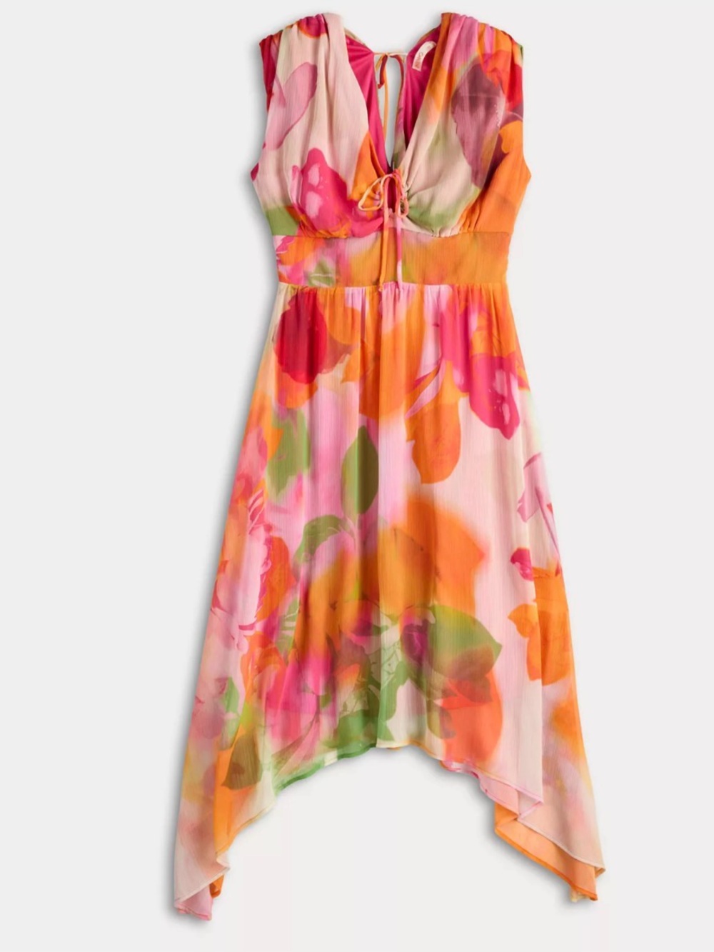 Handkerchief-Hem Maxi Dress (XL)